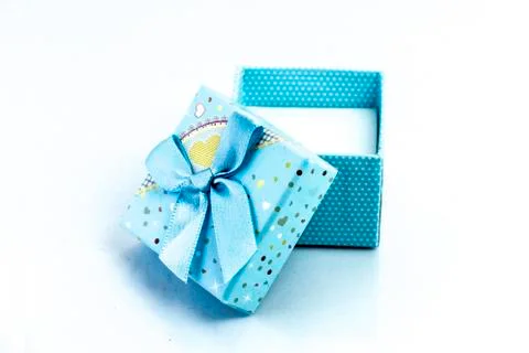 Gift box isolated on white background Stock Photos