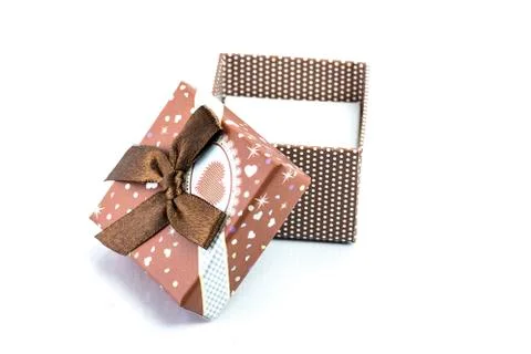 Gift box isolated on white background Stock Photos