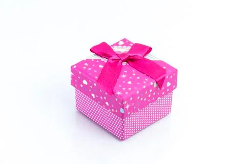 Gift box isolated on white background Stock Photos