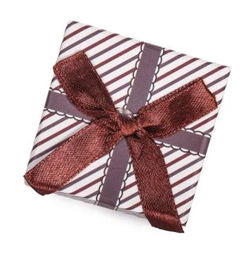 Gift box isolated on white background Stock Photos