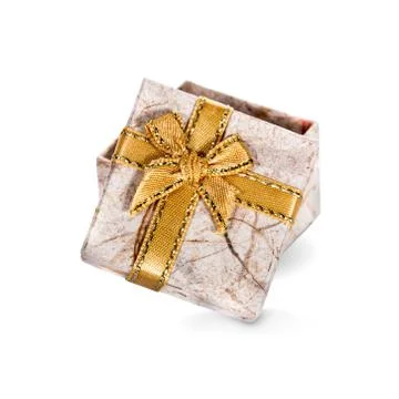 Gift box isolated on white background Stock Photos