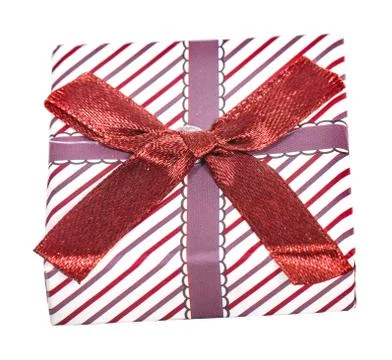Gift box isolated on white background Stock Photos