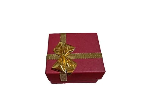 Gift box isolated on white background Stock Photos