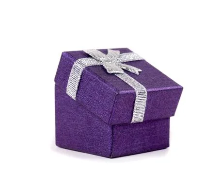 Gift box isolated on the white Stock Photos