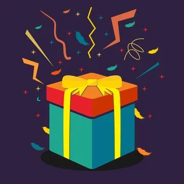 Gift box of juneteenth freedom day with juneteenth pattern Stock Illustration