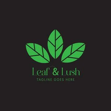 Gift Box (Leaf &amp; Lush) Logo Stock Illustration