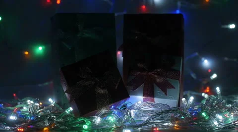 Gift Box On Light Stock Footage 44118488