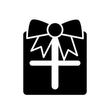 Gift box line icon, solid vector sign, linear style pictogram isolated on white Stockillustratie