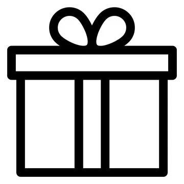 Gift box line icon vector illustration isolated on white background 스톡 일러스트