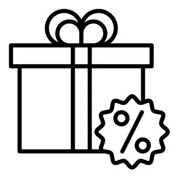 Gift box line icon vector illustration isolated on white background Stock Illustration