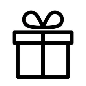 Gift box in line style. Gift box icon or present icon. Illustration