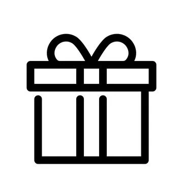 Gift box in line style. Gift box icon or present icon. イラスト素材