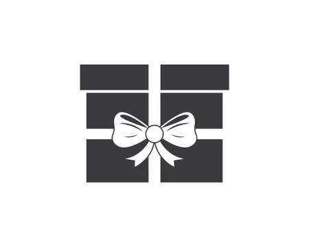 Gift box logo vector icon Stock Illustration