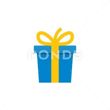 Gift box logo vector icon Illustrazione stock