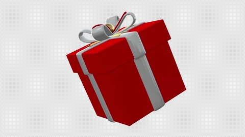 Gift Box Loop With Alpha Channel Video stock 346739825