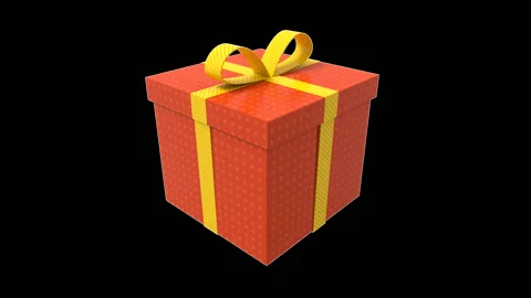Gift box In Loop With Alpha Stock Footage 95894315