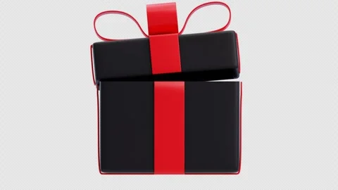 Gift box with mega sale sign 3d animation Stock Footage 314829128