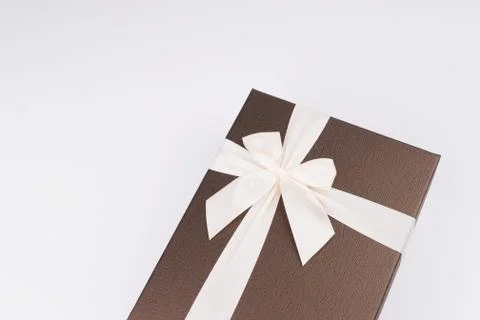 Gift box with nice ribbon Stock Photos
