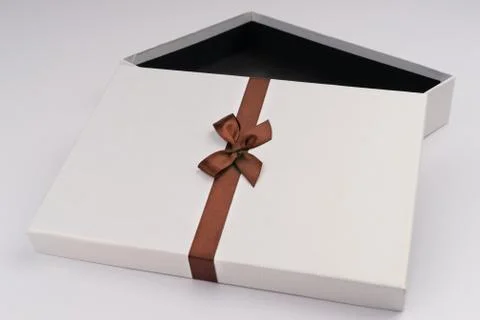 Gift box with nice ribbon Stock Photos
