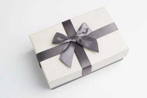 Gift box with nice ribbon Stock Photos