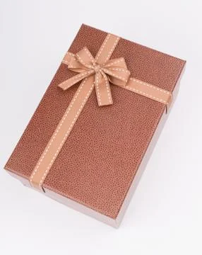Gift box with nice ribbon Stock Photos