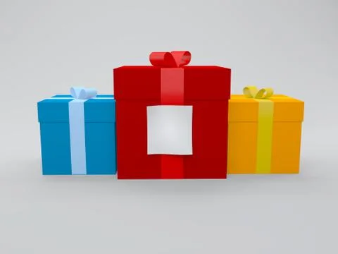 Gift box with note Stock Illustration