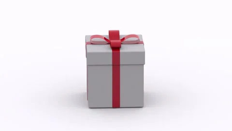 Gift Box Open in a 3D animation Stock Footage 252055513