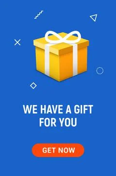 Gift box open explosive present vector illustration. Open gift box banner Stock Illustration