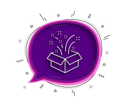 Gift box open line icon. Christmas or New year presents sign. Vector Stock Illustration