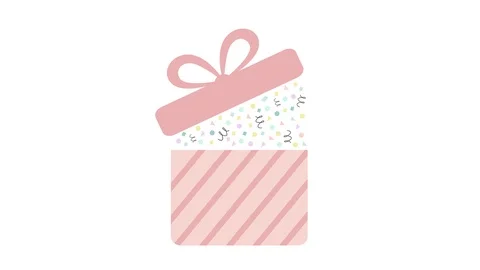 Gift box opening. 4K video Stock Footage 125641897