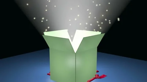 Gift box opening Stock Footage 8578790