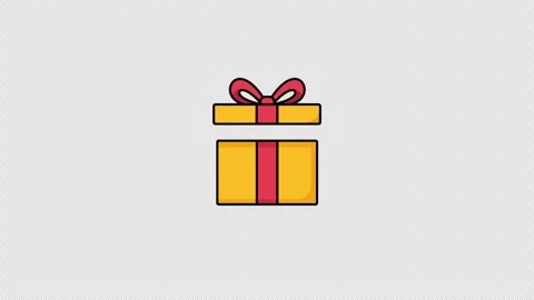 Gift Box Opening Loop Animation with Alpha Channel Stock Footage 341011183
