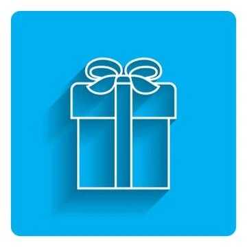 Gift box outline icon Stock-Illustration