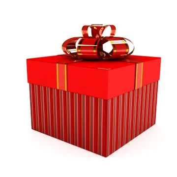 Gift box over white background Stock Illustration