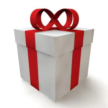 Gift box over white background 3d illustration Stock Illustration