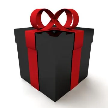 Gift box over white background 3d illustration Stock Illustration