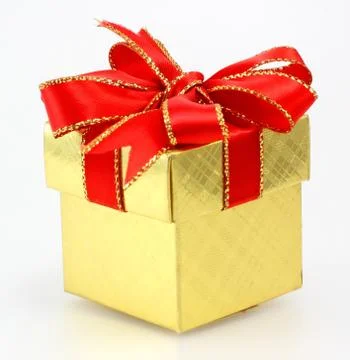 Gift box over white background Stock Photos