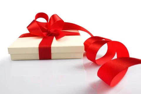 Gift box over white background with clipping path 写真素材