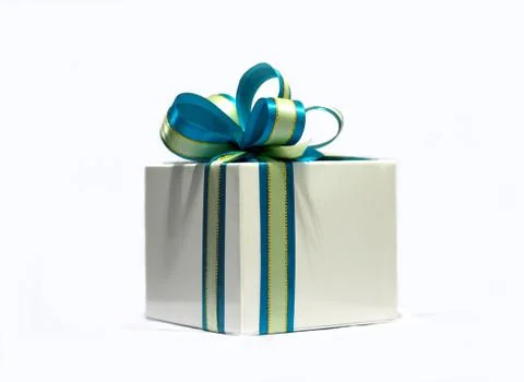 Gift box over white background Stock Photos