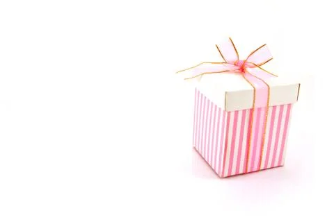 Gift box over white background Stock Photos