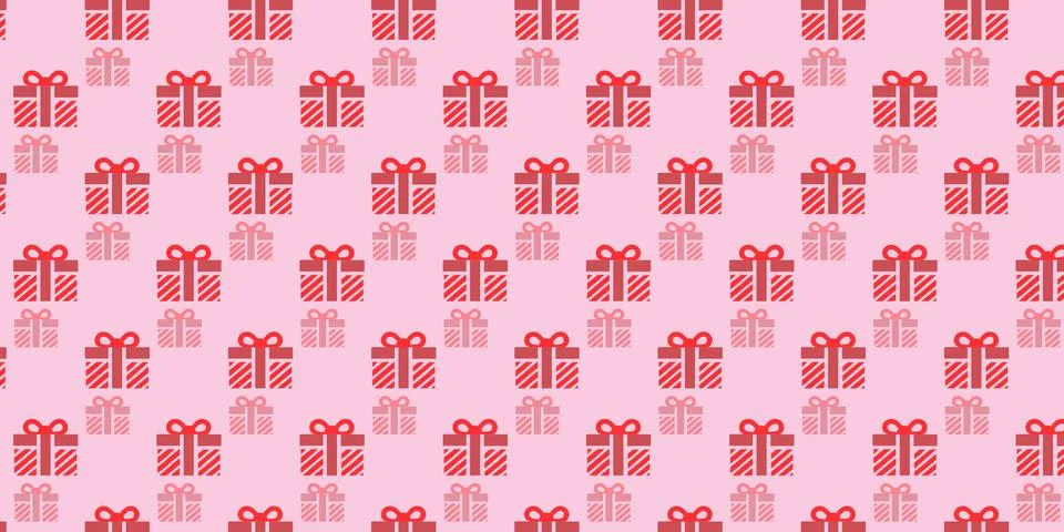 Gift Box Pattern Background for Celebration and Holiday Packaging Stock Illustration