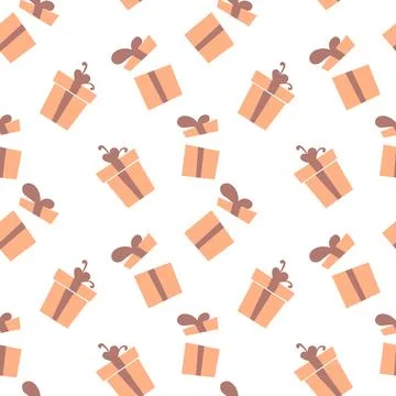 Gift box pattern background. Illustrazione stock