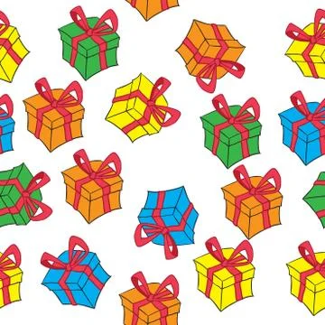 Gift box pattern Stock Illustration