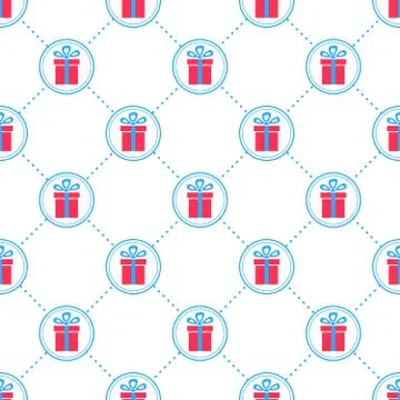 Gift box pattern Illustrazione stock