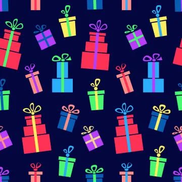 Gift box pattern Stock Illustration