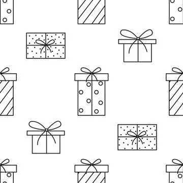 Gift box pattern Stock Illustration