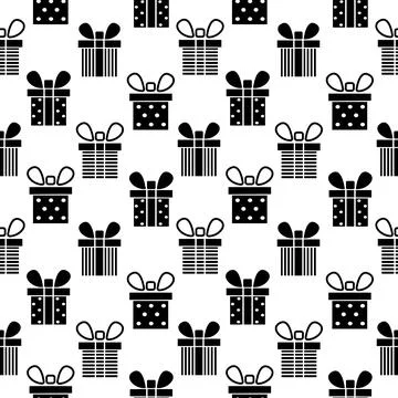 Gift box pattern. Present pattern. Vector illustration Stock Illustration