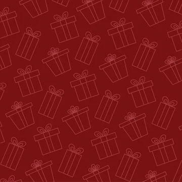 Gift box pattern in red tones for holidays Vector Illustrazione stock