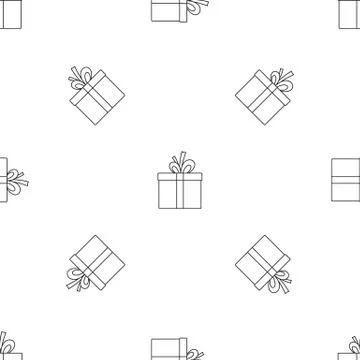 Gift box pattern seamless Stock Illustration