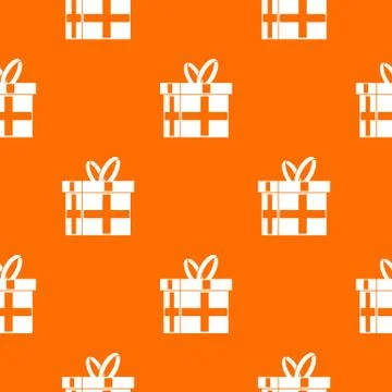 Gift in a box pattern seamless Stock Illustration